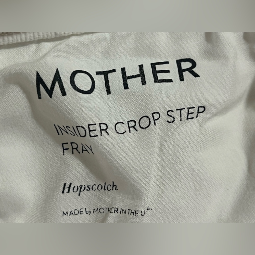 Mother jeans corduroy straight leg size 26 white the insider crop step fray - Picture 7 of 12
